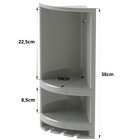 Suporte De Canto Cantoneira Porta Shampoo Cinza | Valeplast